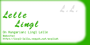 lelle lingl business card